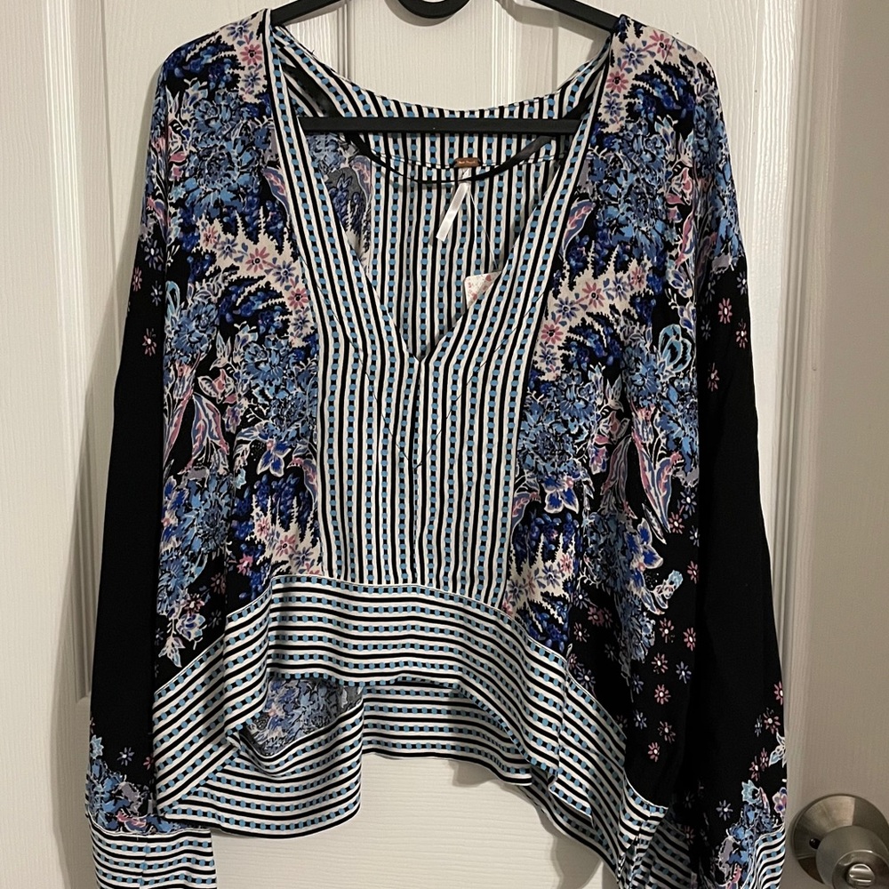 NWT FP Floral Mixed Print Boho Crop Top - Picture 7 of 11